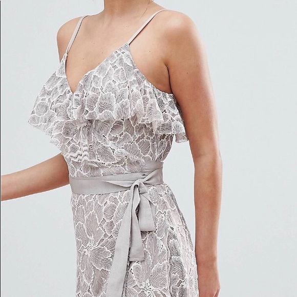 Liquorish Lace Midi Wrap Dress - Picture 2 of 8